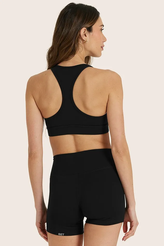 SET ACTIVE Bras Tops FORMCLOUD CLOUD STAPLE BRA 8211 ONYX 8211 Women