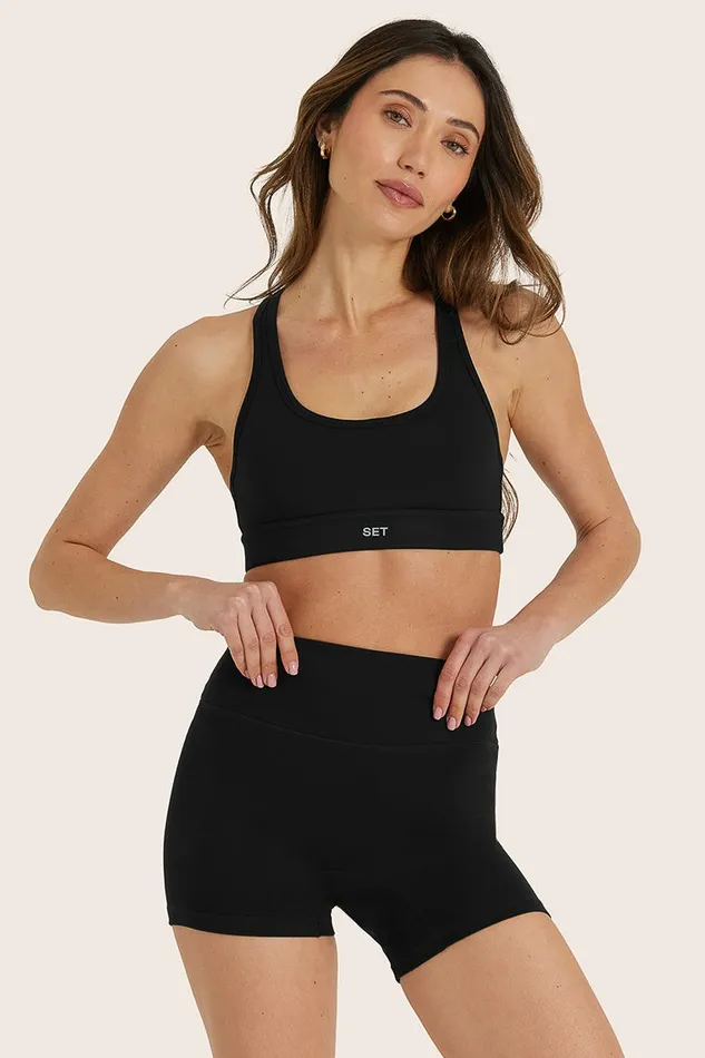 SET ACTIVE Bras Tops FORMCLOUD CLOUD STAPLE BRA 8211 ONYX 8211 Women