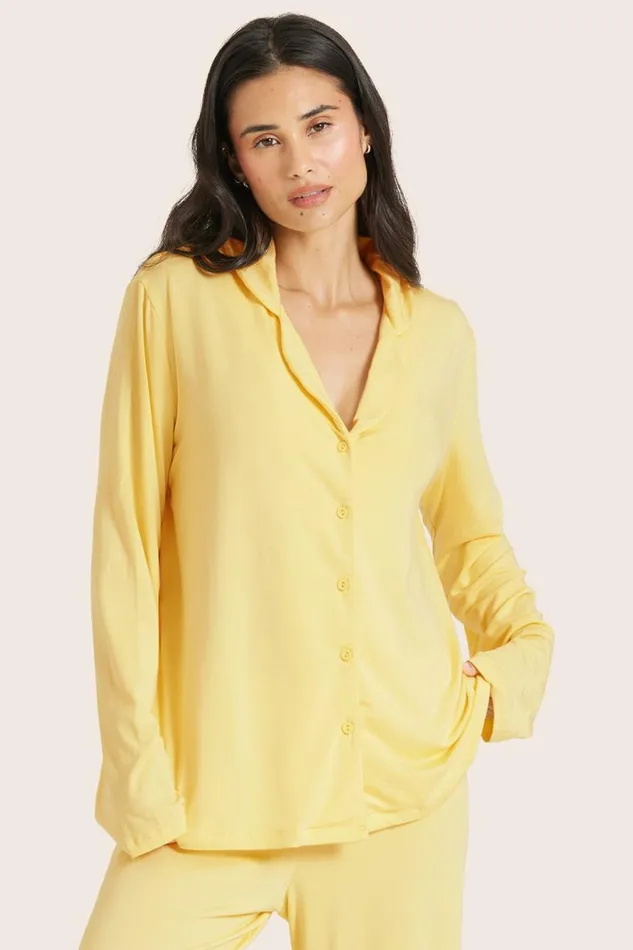 SET ACTIVE Lounge SLEEP JERSEY SLEEP BUTTON DOWN 8211 DANDELION 8211 Women