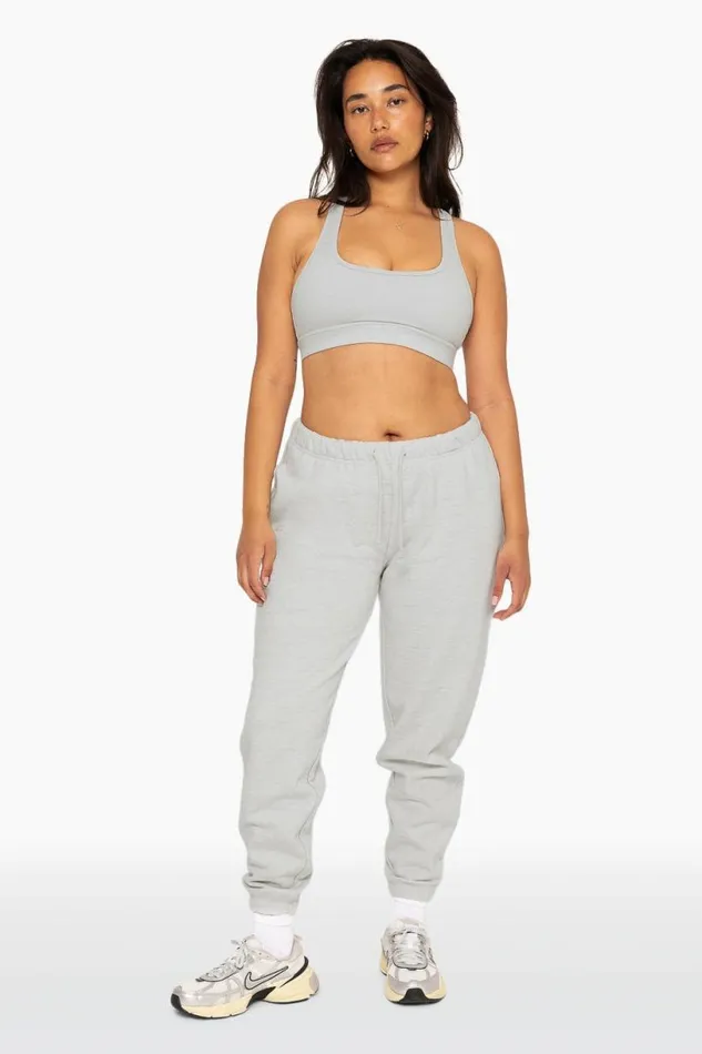 SET ACTIVE Sweats HEAVYWEIGHT SWEATS DRAWSTRING SWEATPANTS 8211 HEATHER GREY 8211 Women