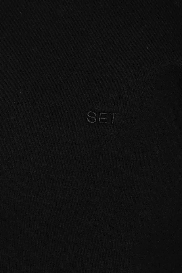 SET ACTIVE Sweats HEAVYWEIGHT SWEATS HALF ZIP 8211 ONYX 8211 Women