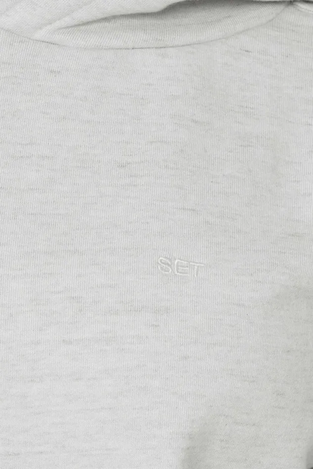 SET ACTIVE Sweats HEAVYWEIGHT SWEATS HOODIE 8211 HEATHER GREY 8211 Women