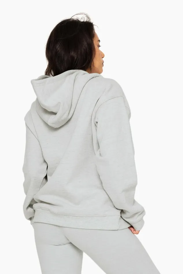 SET ACTIVE Sweats HEAVYWEIGHT SWEATS HOODIE 8211 HEATHER GREY 8211 Women