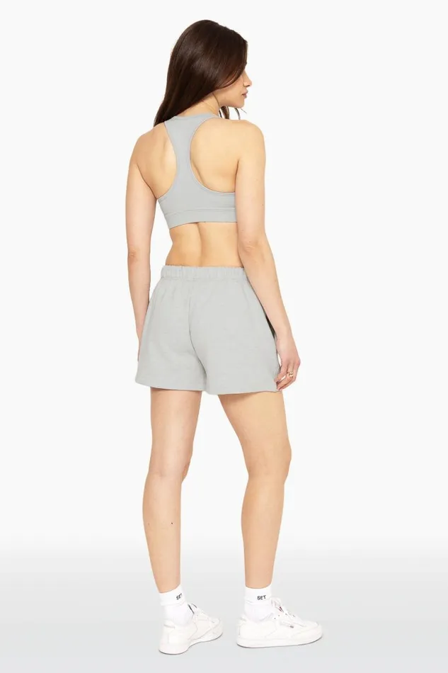 SET ACTIVE Sweats HEAVYWEIGHT SWEATS SWEAT SHORTS 8211 HEATHER GREY 8211 Women