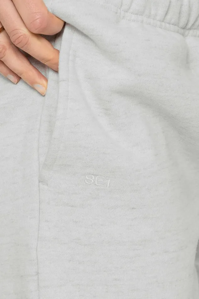 SET ACTIVE Sweats HEAVYWEIGHT SWEATS SWEAT SHORTS 8211 HEATHER GREY 8211 Women