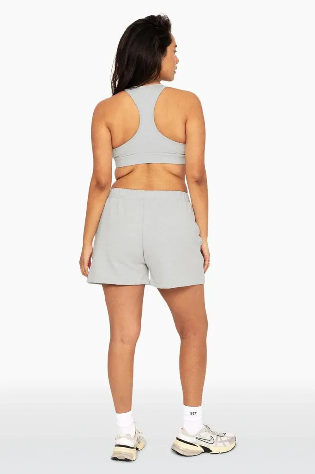 SET ACTIVE Sweats HEAVYWEIGHT SWEATS SWEAT SHORTS 8211 HEATHER GREY 8211 Women