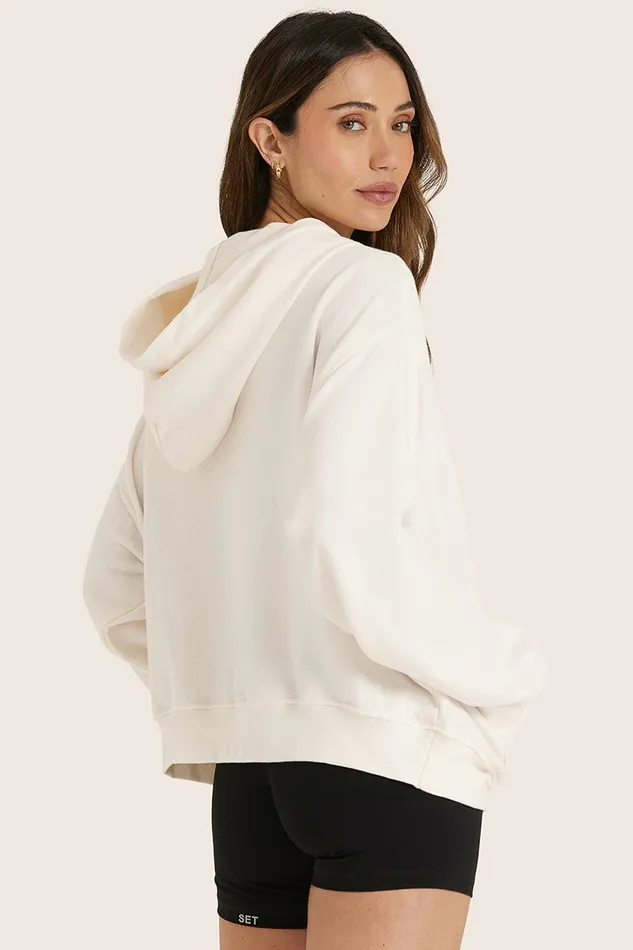 SET ACTIVE Sweats LIGHTWEIGHT SWEATS CLASSIC HOODIE 8211 BLANC 8211 Women