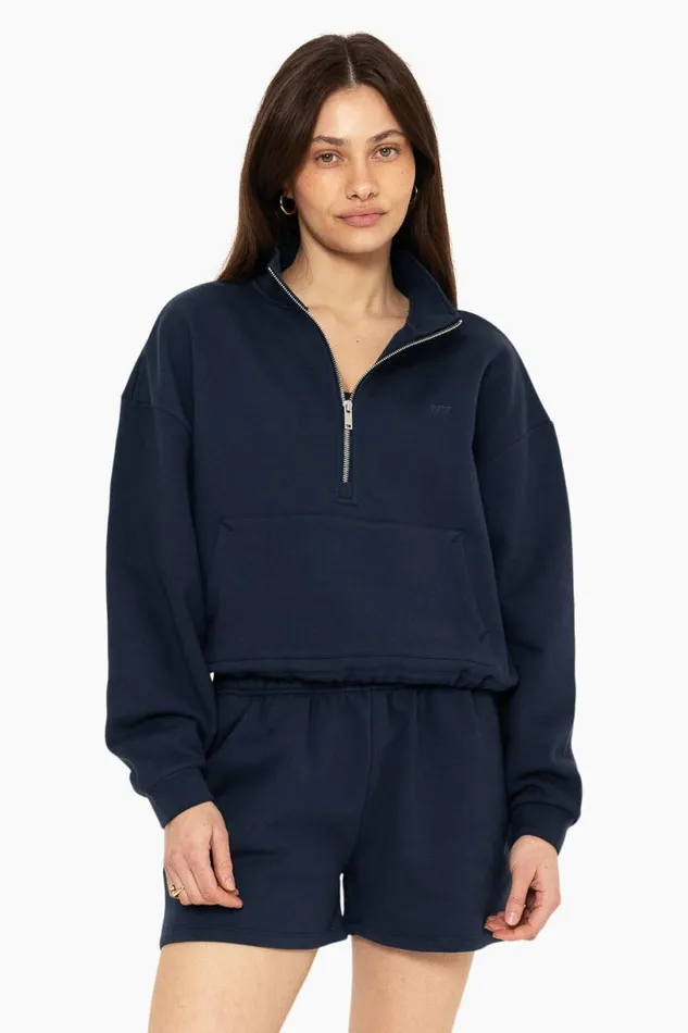 SET ACTIVE Tops HEAVYWEIGHT SWEATS HALF ZIP 8211 OXFORD 8211 Women
