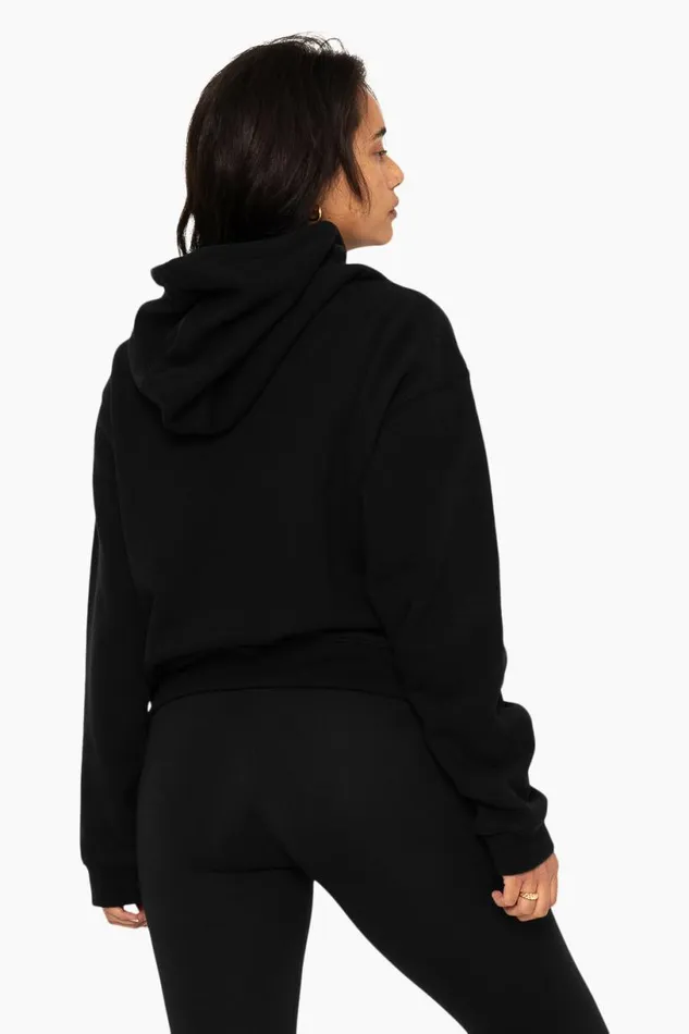 SET ACTIVE Tops HEAVYWEIGHT SWEATS HOODIE 8211 ONYX 8211 Women