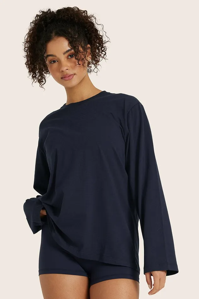 SET ACTIVE Tops Tanks Tees CLASSIC COTTON DAILY LONG SLEEVE 8211 SPADES 8211 Women