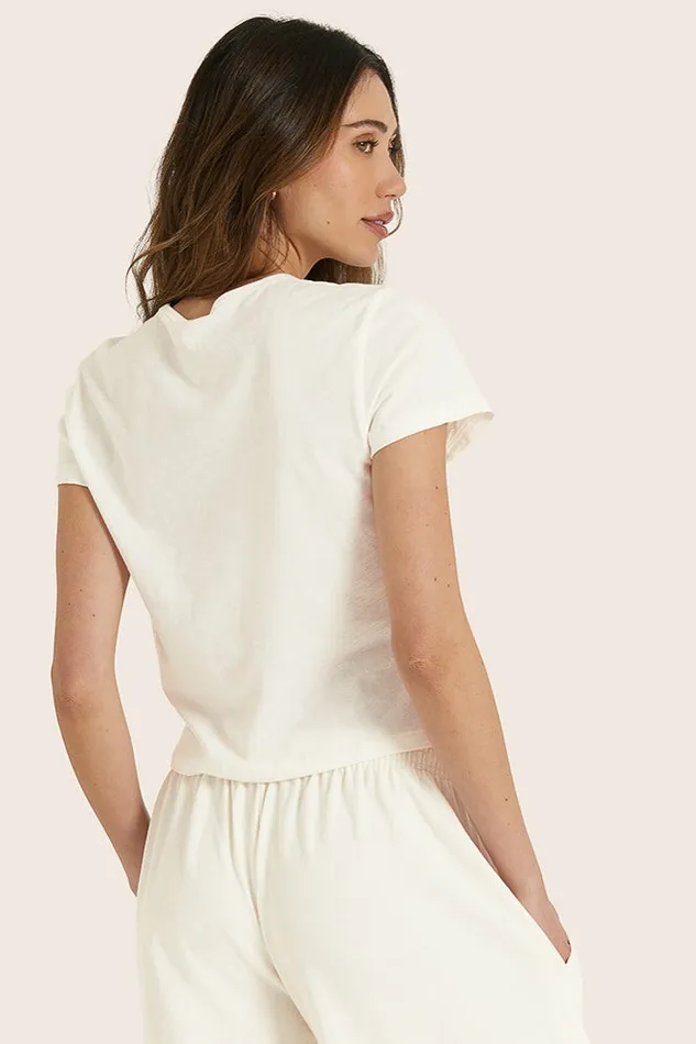 SET ACTIVE Tops Tanks Tees CLASSIC COTTON DAILY TEE 8211 BLANC 8211 Women