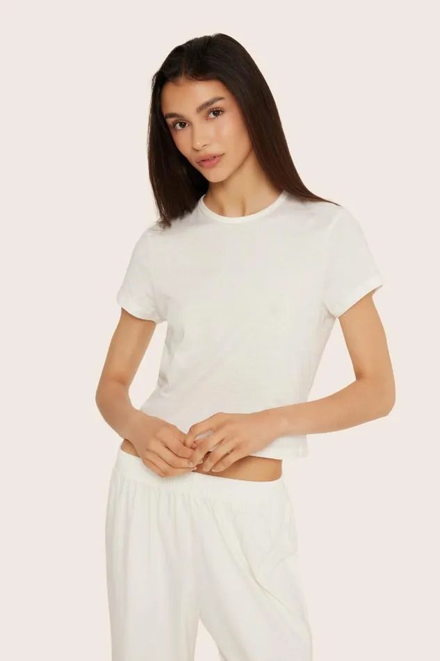 SET ACTIVE Tops Tanks Tees CLASSIC COTTON DAILY TEE 8211 BLANC 8211 Women