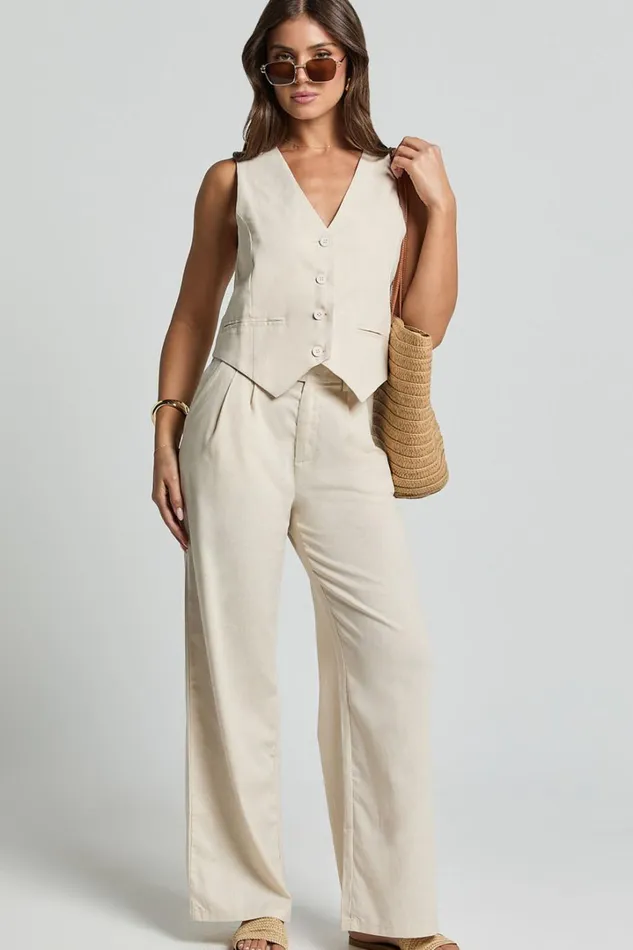Seven Wonders 8211 Zephy Vest In Sand Women Showpo Tops