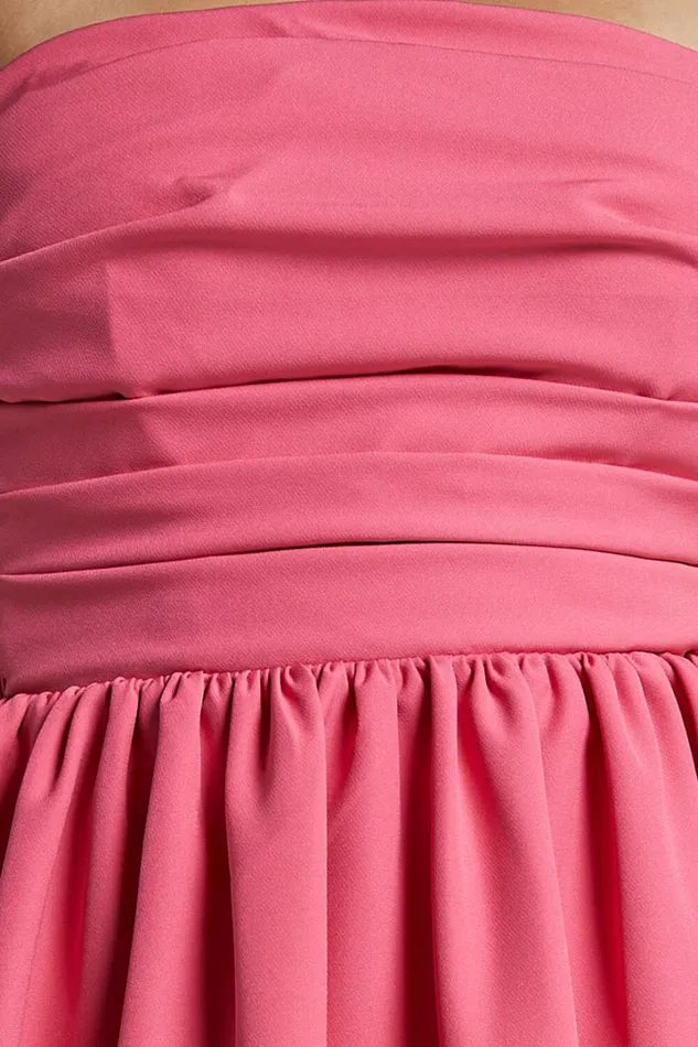 Shaima Mini Dress 8211 Strapless Bubble Hem Dress In Fondant Pink Women Showpo Curve Clothes