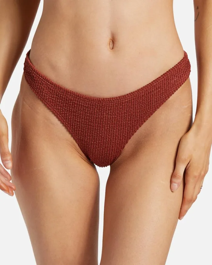 Shimmer High Isla Bikini Bottoms Deep Sienna Women Billabong Bikinis
