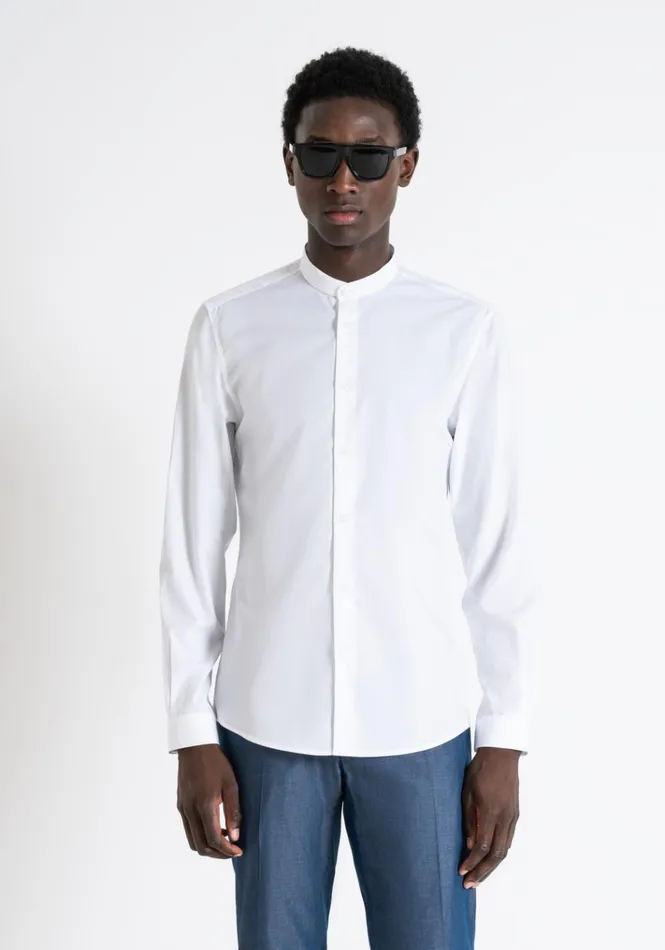 Shirts Men Antony Morato Easy Iron Soft Touch Cotton Slim Fit Seoul Shirt White