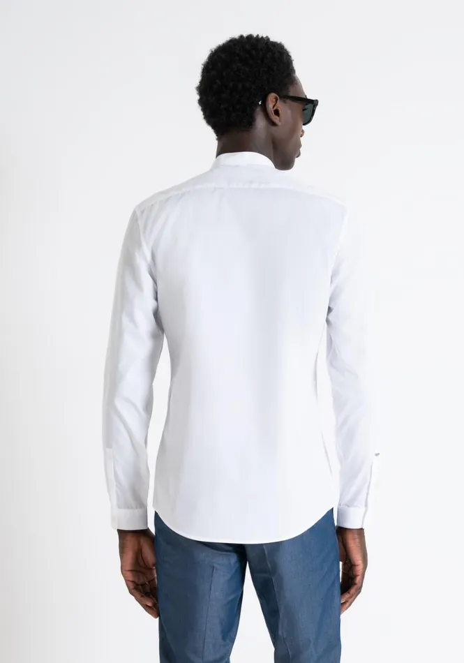 Shirts Men Antony Morato Easy Iron Soft Touch Cotton Slim Fit Seoul Shirt White
