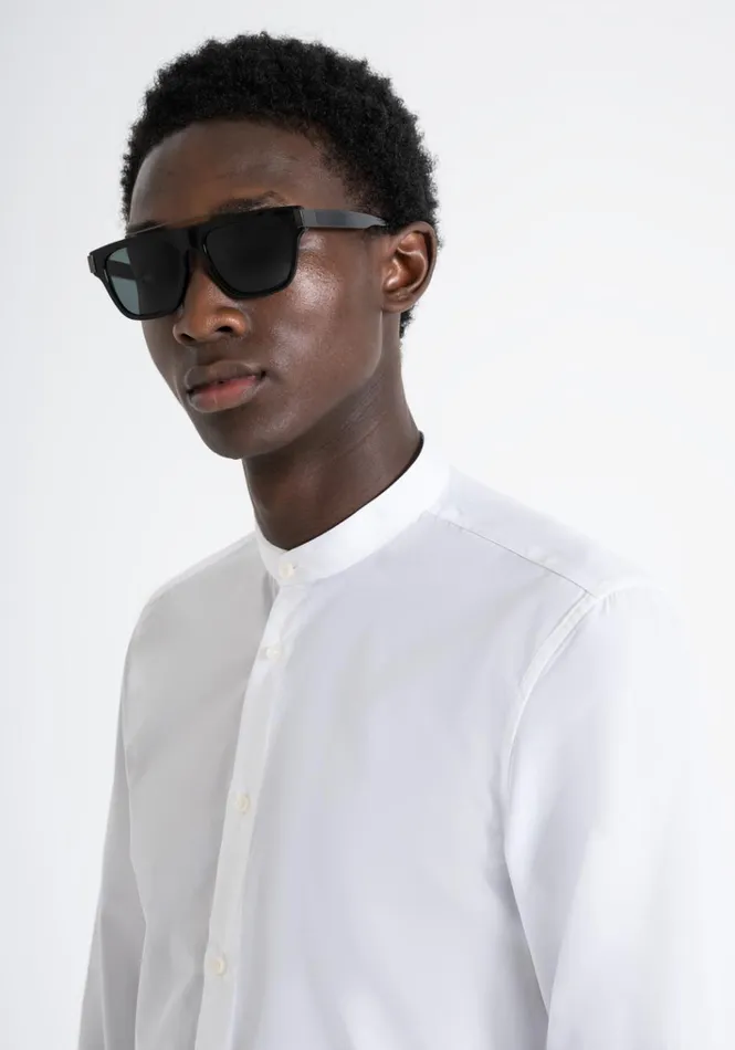 Shirts Men Antony Morato Easy Iron Soft Touch Cotton Slim Fit Seoul Shirt White