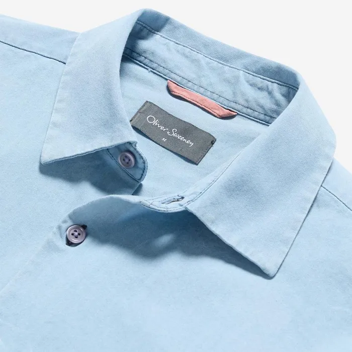 Shirts Men Oliver Sweeney Hawkesworth Mid Blue Shirts Men Oliver Sweeney Hawkesworth Mid Blue
