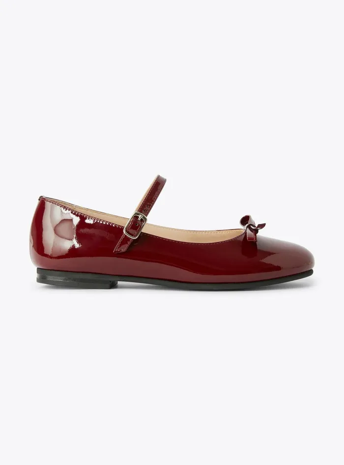 Shoes Girl 216 Il Gufo Patent Leather Ballet Flats With Bow