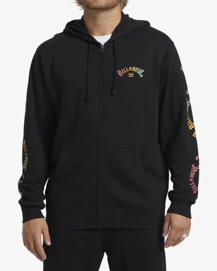 Shorebird Zip Sweatshirt Black Men Billabong Hoodies and Fleece