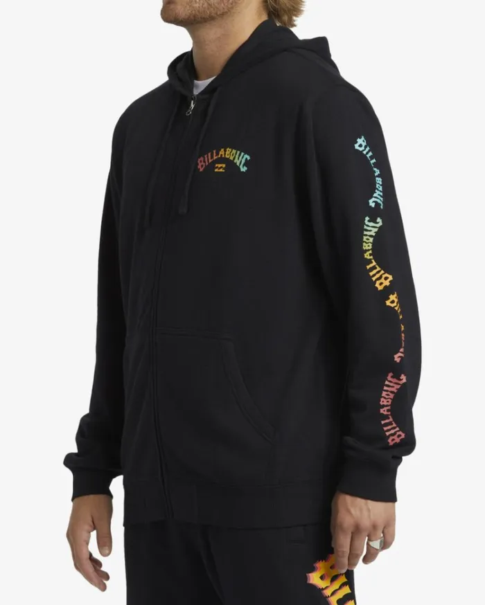 Shorebird Zip Sweatshirt Black Men Billabong Hoodies and Fleece
