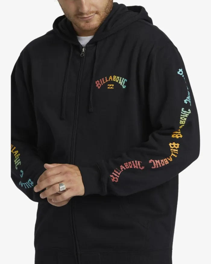 Shorebird Zip Sweatshirt Black Men Billabong Hoodies and Fleece