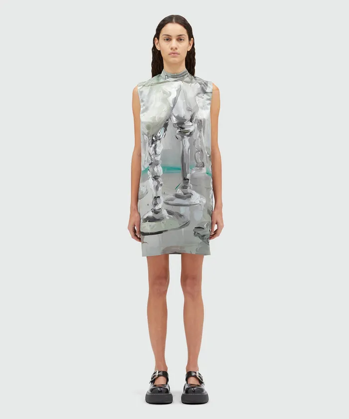 Short Dress With 034Glasses034 Print Women MSGM Dresses