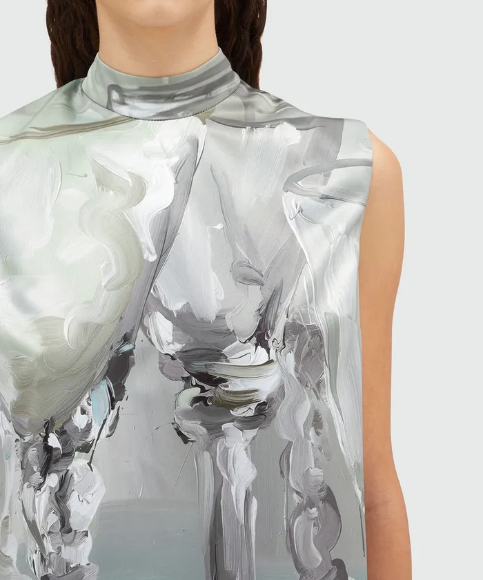 Short Dress With 034Glasses034 Print Women MSGM Dresses