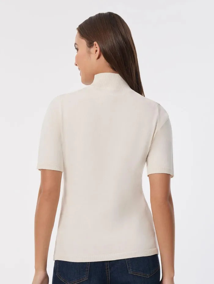 Short Sleeve Mock Neck Top Women Jones New York Tops and Blouses Short Sleeve Mock Neck Top Women Jones New York Tops and Blouses