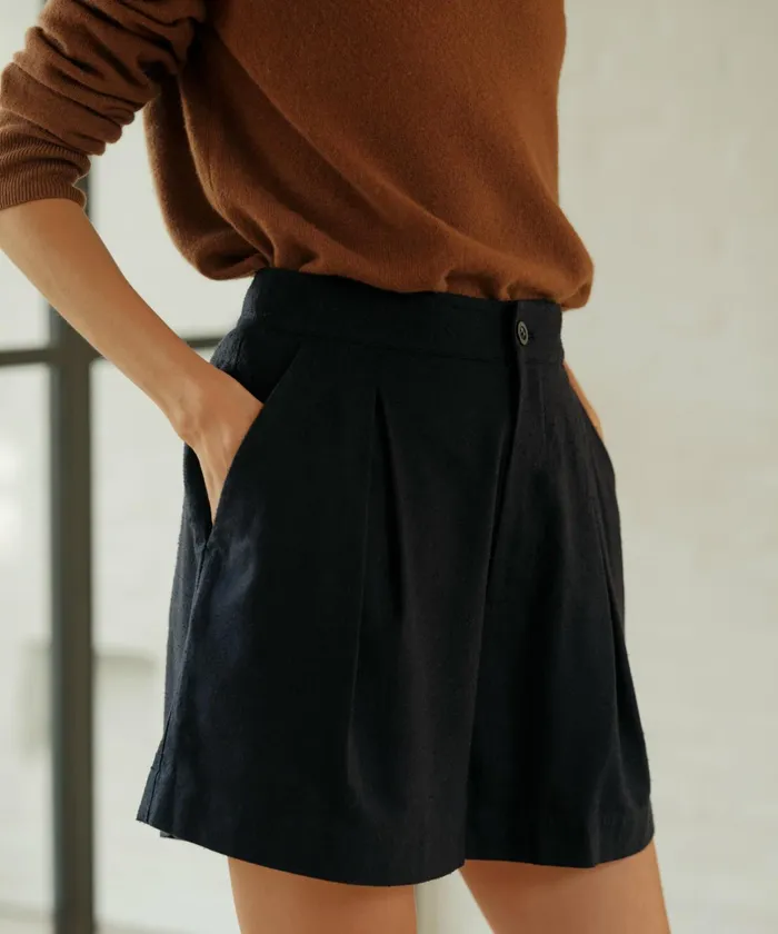 Shorts Women Jenni Kayne Pleated Short Black
