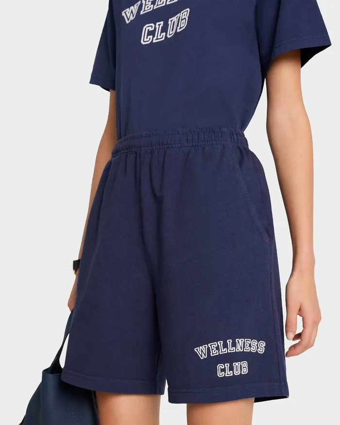 Shorts Women Sporty and Rich Wellness Club Gym Short 8211 NavyWhite
