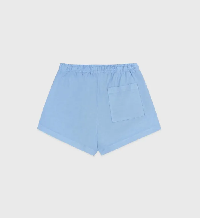 Shorts Women Sporty and Rich Wellness Studio Disco Short 8211 Sky BlueWhite