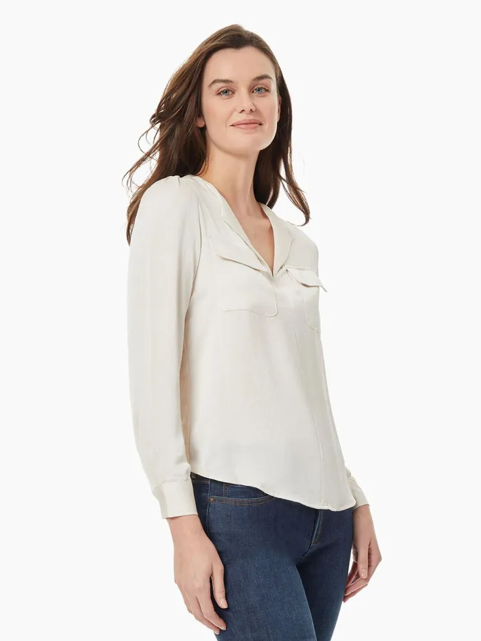 Simplified Utility Blouse Women Jones New York Tops and Blouses Simplified Utility Blouse Women Jones New York Tops and Blouses