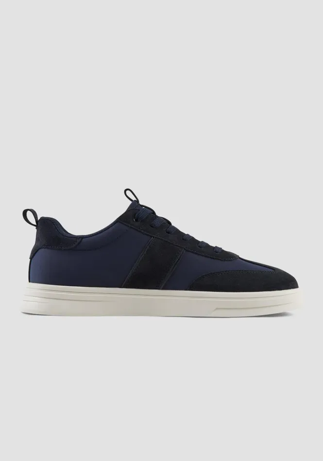 Sneakers Men Antony Morato Dermot Sneakers In Suede And Nylon Blue Ink