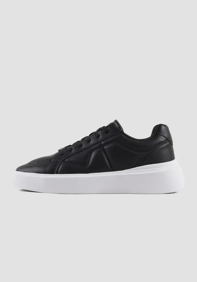 Sneakers Men Antony Morato Fabian Sneakers In Black Faux Leather Black