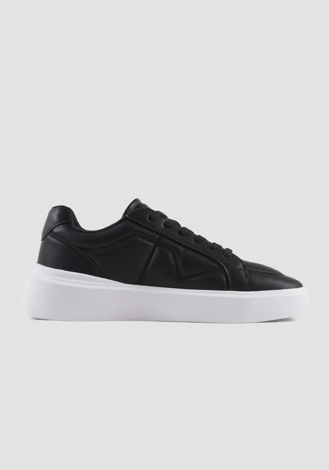 Sneakers Men Antony Morato Fabian Sneakers In Black Faux Leather Black