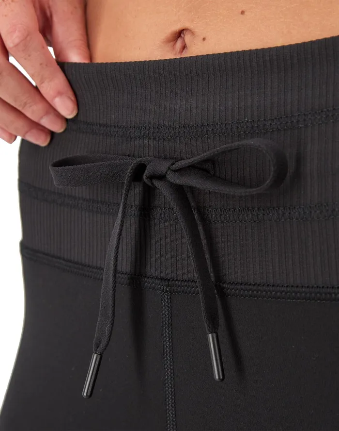 Soft Touch Drawcord Leggings Anti Odor C Logo 25034 Black Women Champion Leggings