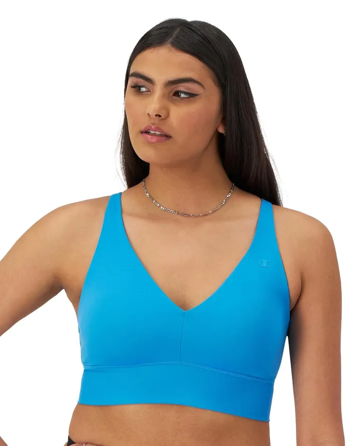 Soft Touch Longline Strappy Sports Bra C Logo New Palatinate Blue Women Champion Sports Bras and Bralettes Soft Touch Longline Strappy Sports Bra C Logo New Palatinate Blue Women Champion Sports Bras and Bralettes