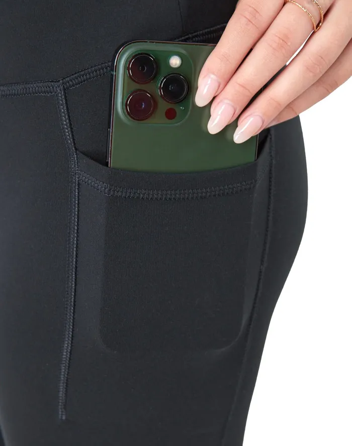 Soft Touch Pocket Leggings C Logo 25034 Black Women Champion Leggings
