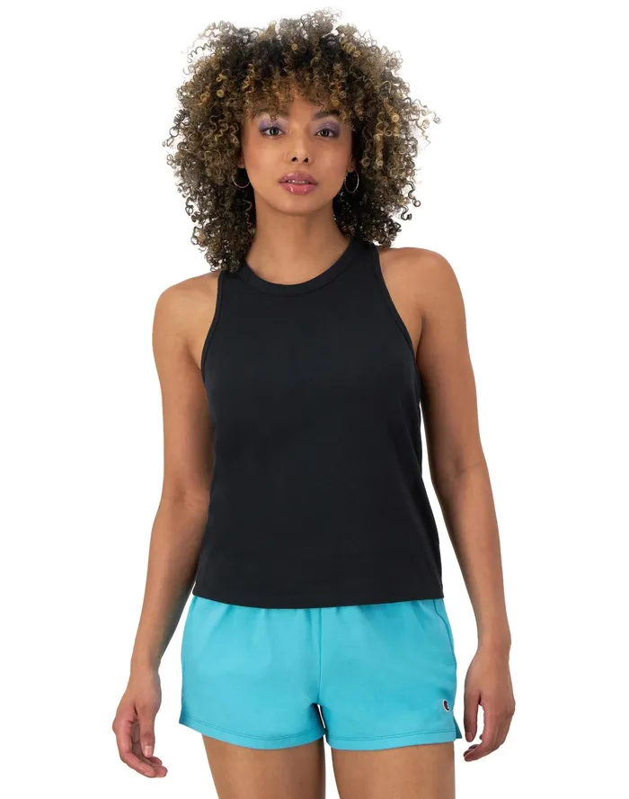 Soft Touch Tank Top Anti Odor C Logo Black Women Champion TShirts and Tops