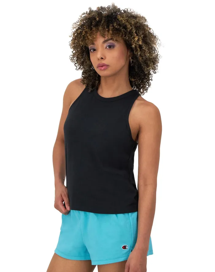 Soft Touch Tank Top Anti Odor C Logo Black Women Champion TShirts and Tops