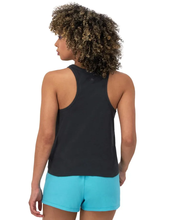 Soft Touch Tank Top Anti Odor C Logo Black Women Champion TShirts and Tops