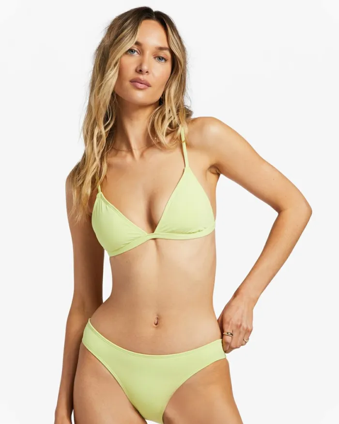Sol Searcher Ceci Triangle Bikini Top Light Lime Women Billabong Bikinis