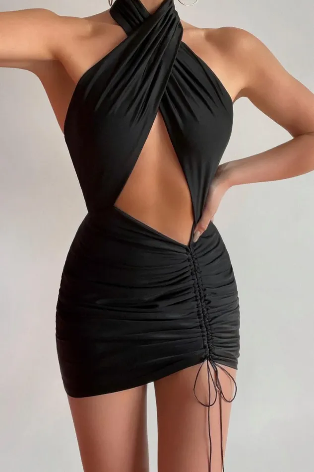 Sorcha Mini Dress 8211 Halter Neck Bodycon Dress In Black Women Showpo Curve Clothes