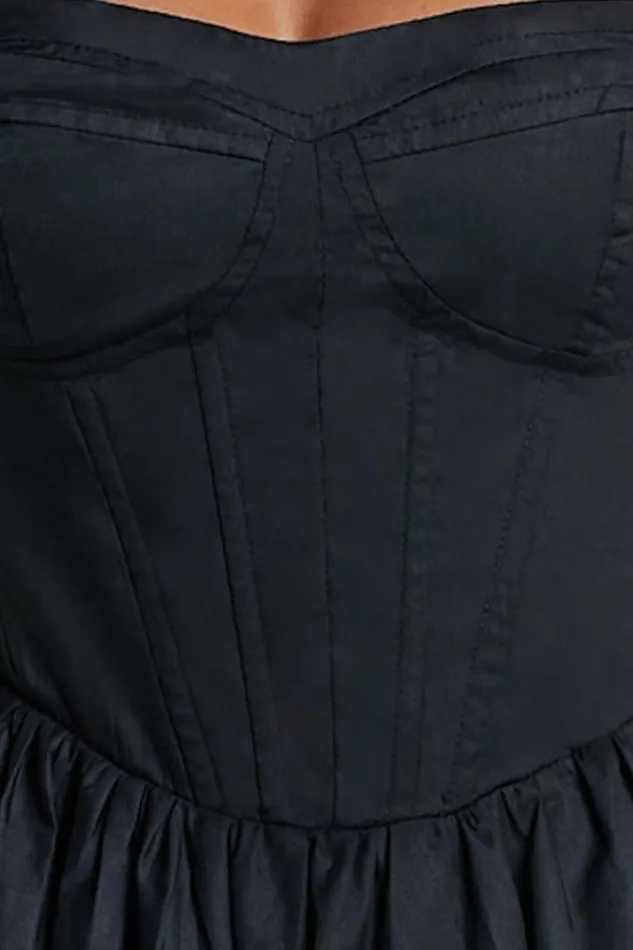 Souza Mini Dress 8211 Fit And Flare Puff Sleeve Corset Dress In Black Women Showpo Dresses