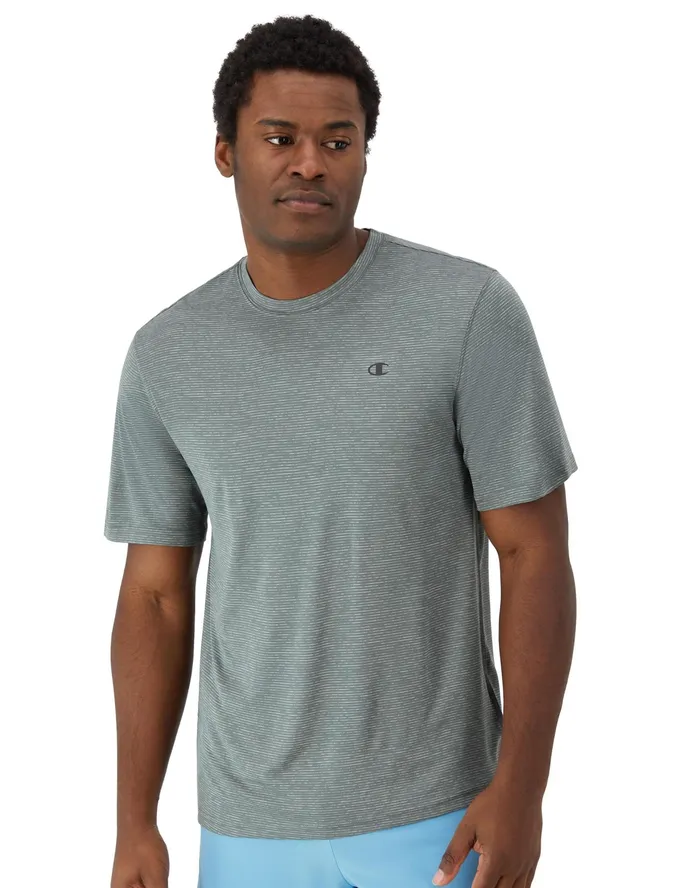Sport TShirt Wicking AntiOdor C Logo Cool Slate Grey Heather Men Champion TShirts and Tops Sport TShirt Wicking AntiOdor C Logo Cool Slate Grey Heather Men Champion TShirts and Tops