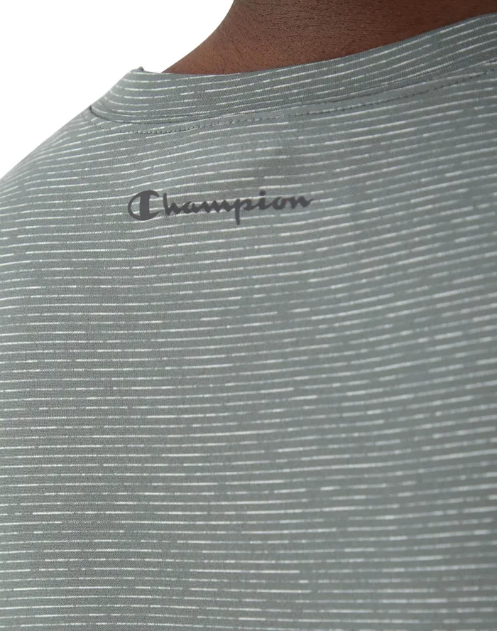 Sport TShirt Wicking AntiOdor C Logo Cool Slate Grey Heather Men Champion TShirts and Tops