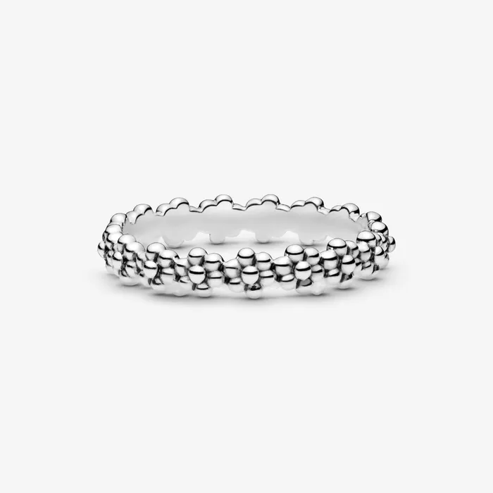 Stackable Rings Women Pandora Classic Daisy Flower Band Ring