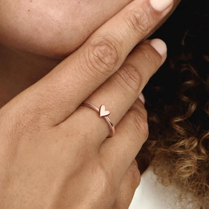 Stackable Rings Women Pandora Freehand Heart Ring